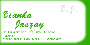 bianka jaszay business card